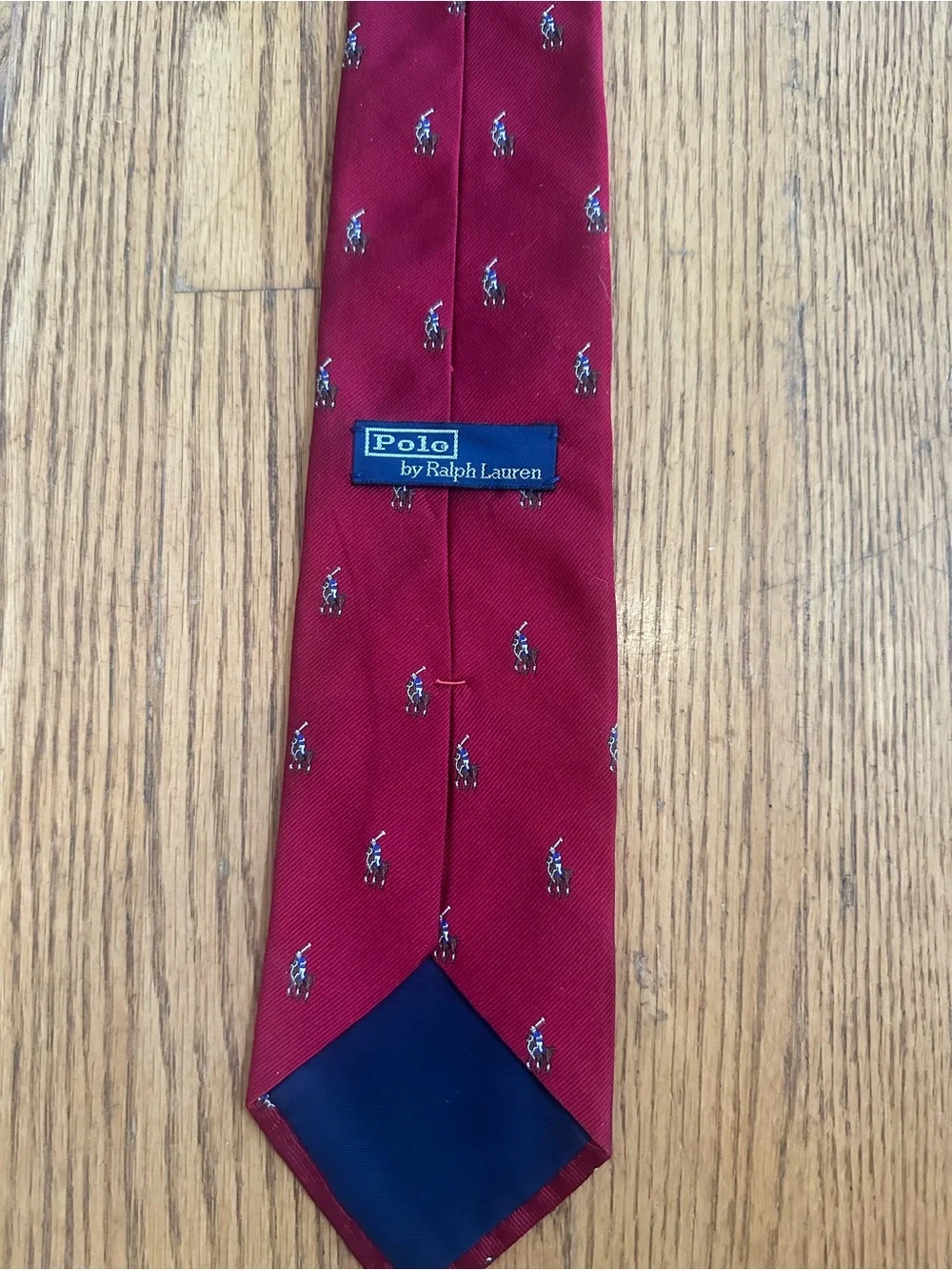 Polo by Ralph Lauren Burgundy Tie with Small Motif